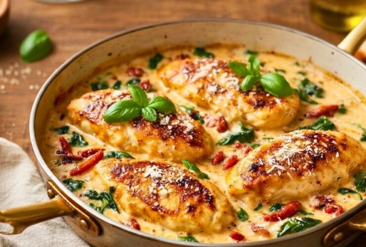 One Pot Creamy Tuscan Chicken Recipe