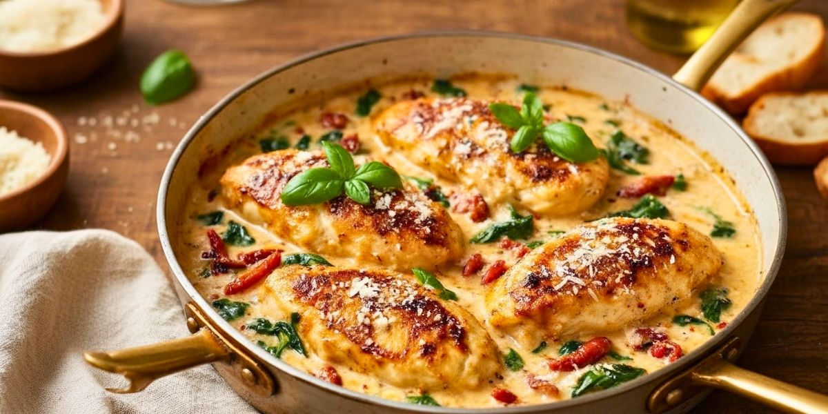 One Pot Creamy Tuscan Chicken Recipe