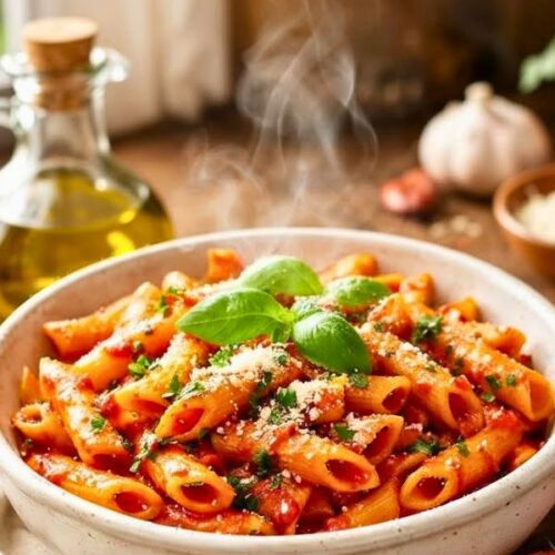 Penne Arrabbiata Spicy Tomato Pasta Recipe