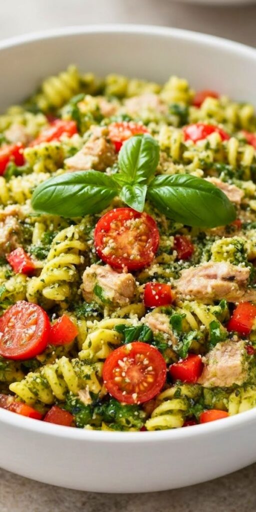 Pesto Tuna Pasta Salad Recipe