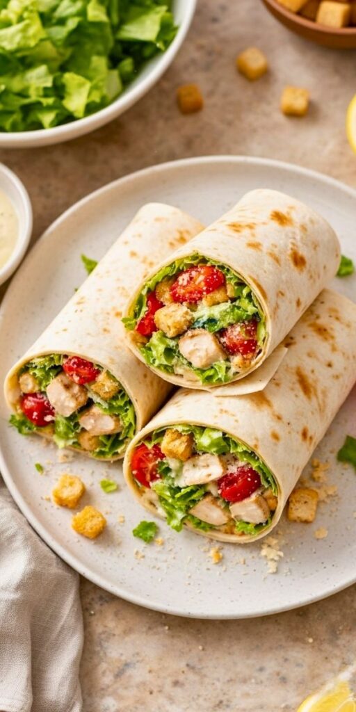 Quick Chicken Caesar Wraps Recipe