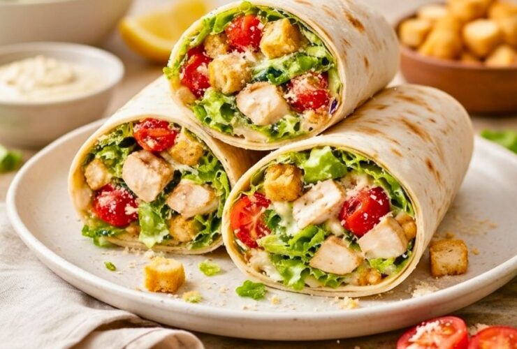 Quick Chicken Caesar Wraps Recipe