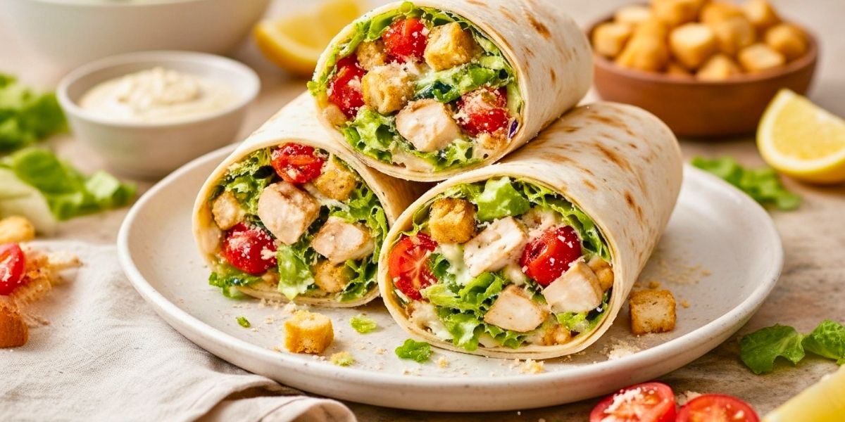 Quick Chicken Caesar Wraps Recipe
