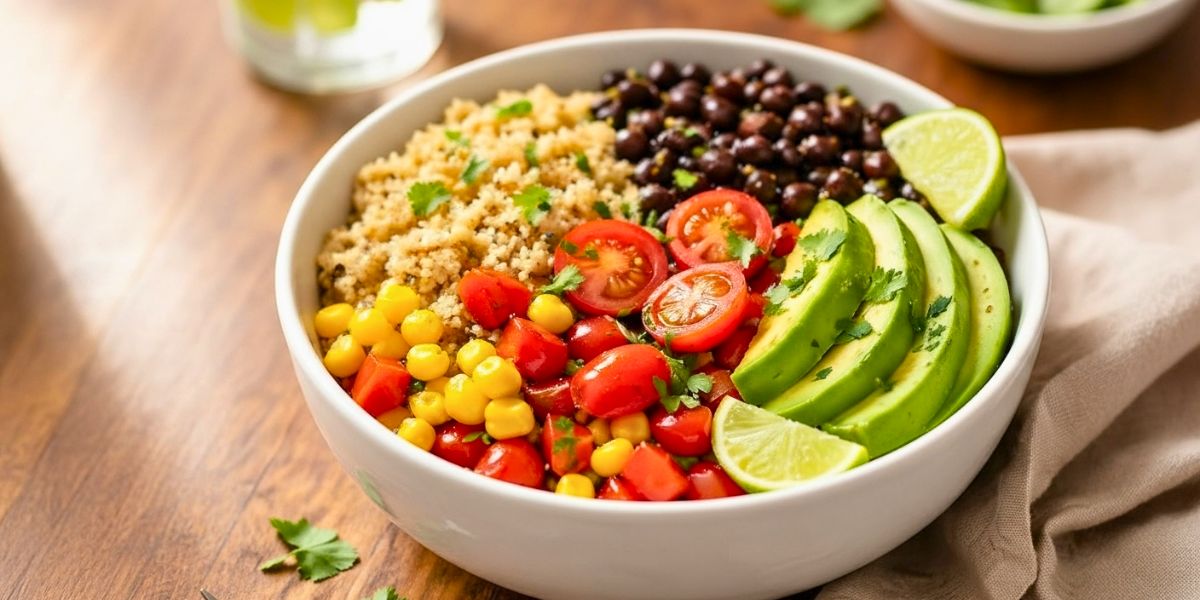 Quinoa Black Bean Burrito Bowl Recipe