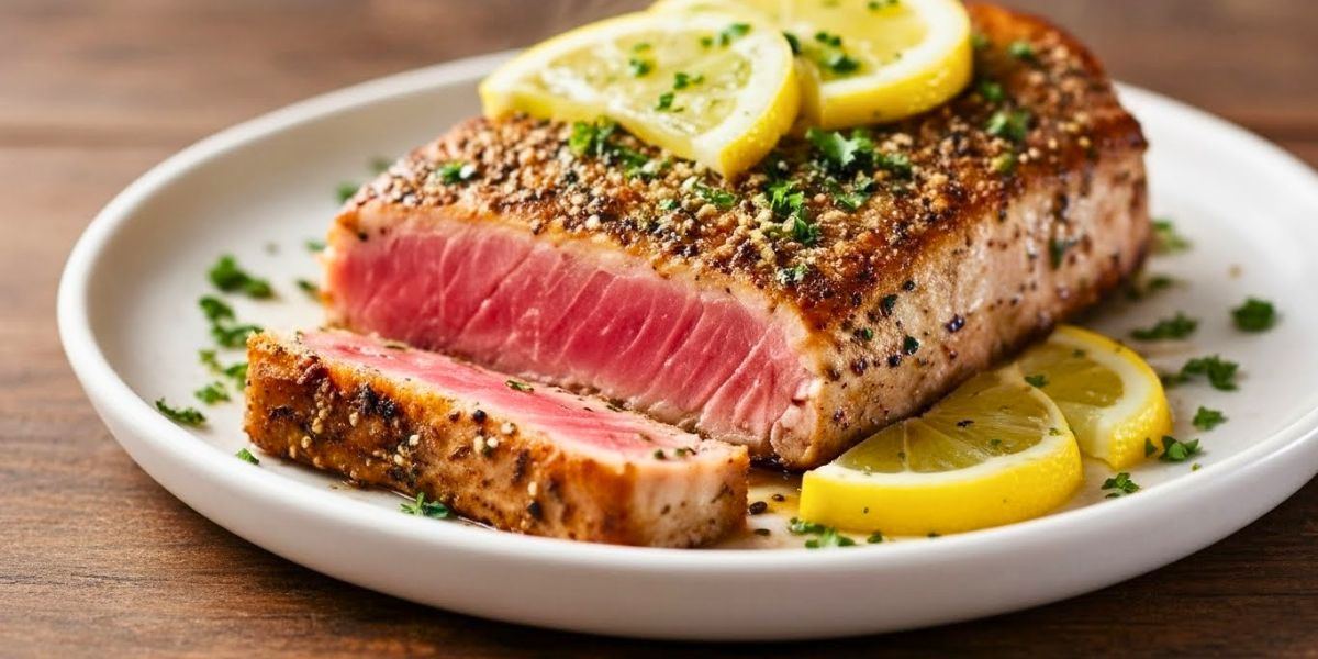 Seared Tuna Steak Lemon Pepper Recipe