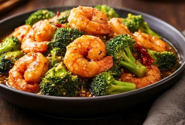Spicy Garlic Shrimp Broccoli Stir Fry Recipe