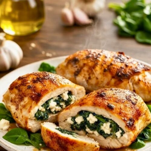 Spinach Feta Stuffed Chicken Breasts Recipe