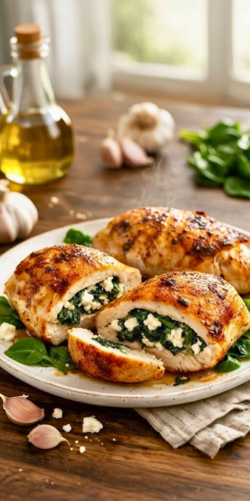 Spinach Feta Stuffed Chicken Breasts Recipe