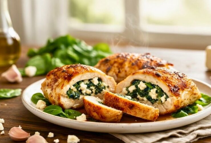 Spinach Feta Stuffed Chicken Breasts Recipe