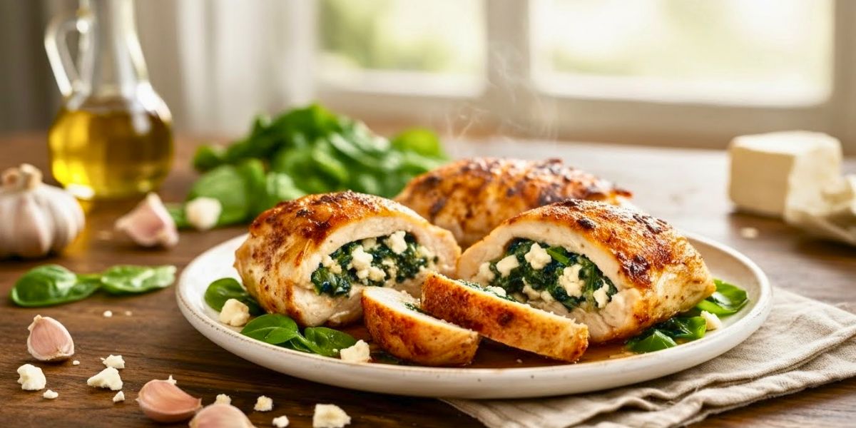 Spinach Feta Stuffed Chicken Breasts Recipe
