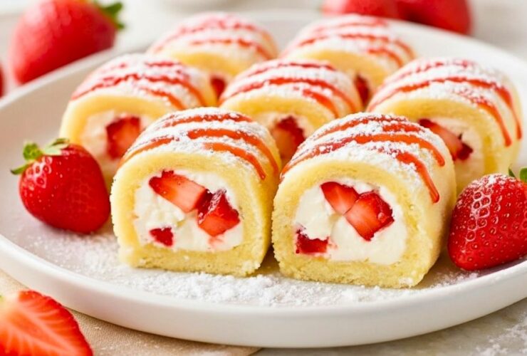 Strawberry Shortcake Cheesecake Sushi Rolls Recipe