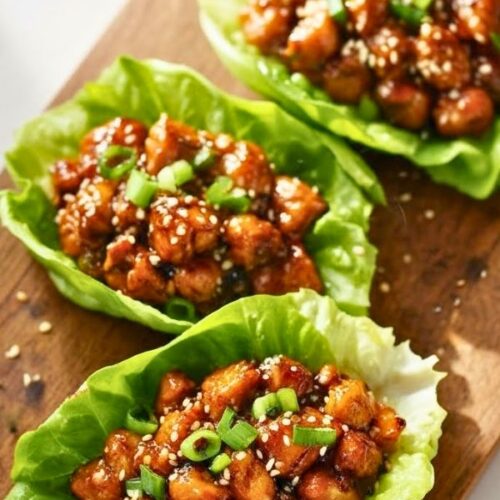 Teriyaki Chicken Lettuce Wraps Recipe