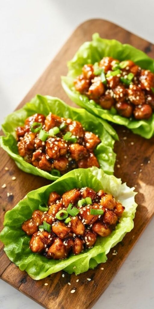 Teriyaki Chicken Lettuce Wraps Recipe