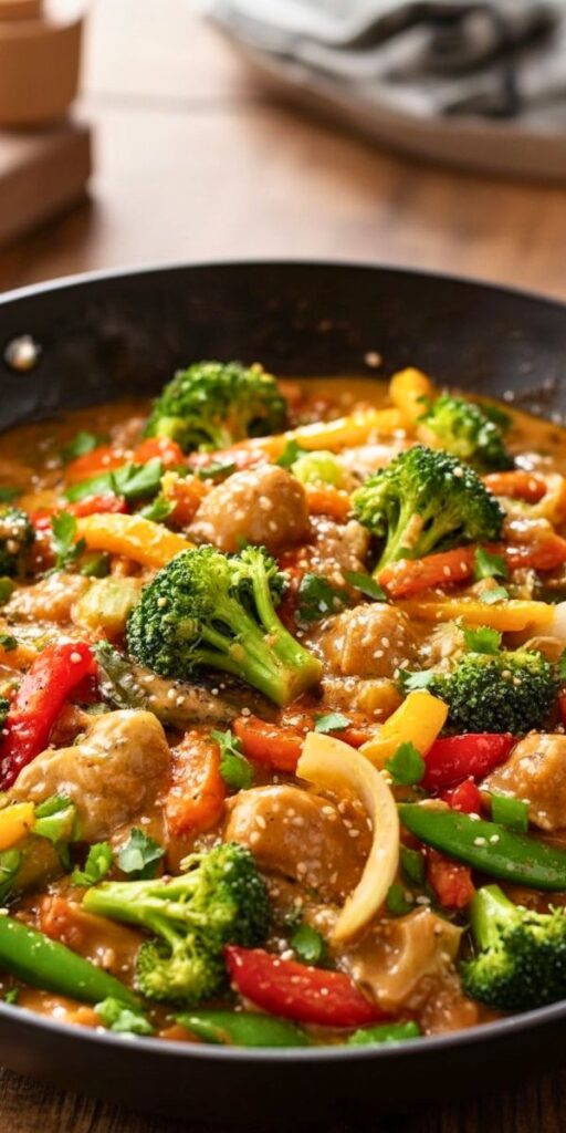 Vegetable Stir Fry Peanut Sauce Recipe