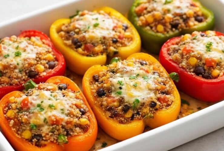 Vegetarian Quinoa Stuffed Bell Peppers Recipe