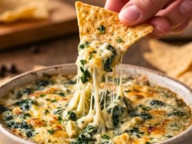 Cheesy Baked Spinach Artichoke Dip Recipe