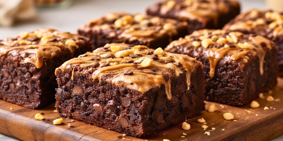 Chocolate Peanut Butter Chewy Cake Recipe