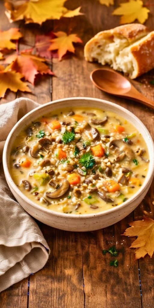 Cozy Autumn Wild Rice Soup Recipe