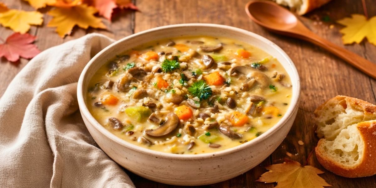 Cozy Autumn Wild Rice Soup Recipe