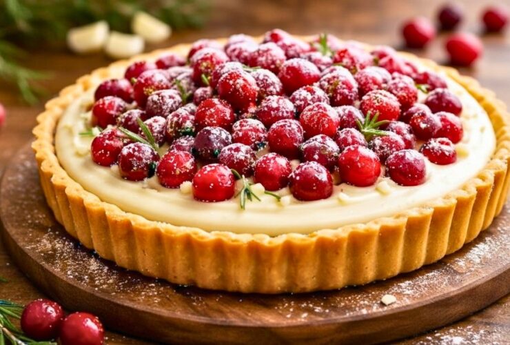 Cranberry White Chocolate Tart Recipe
