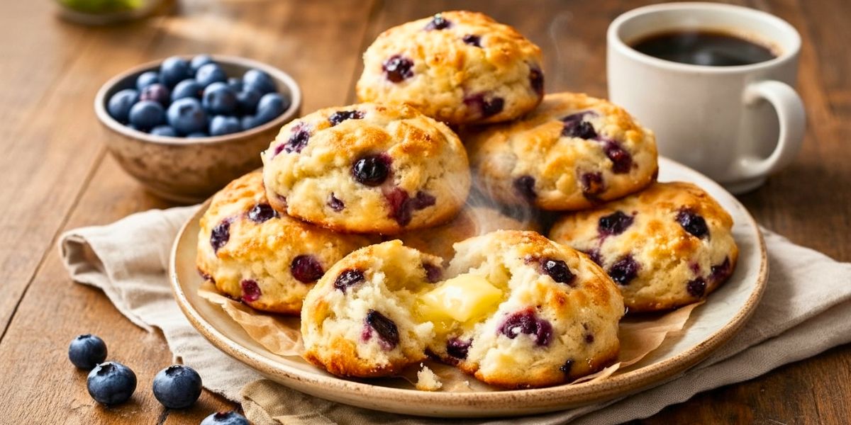 Fluffy Blueberry Biscuits Recipe