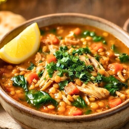 Hearty Lebanese Chicken Lentil Soup Recipe
