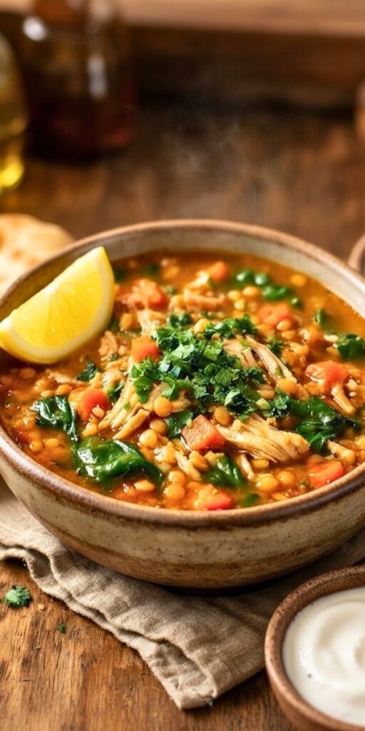 Hearty Lebanese Chicken Lentil Soup Recipe