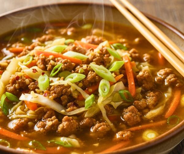 Hearty One-Pot Egg Roll Soup Recipe