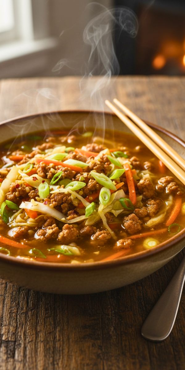 Hearty One-Pot Egg Roll Soup Recipe