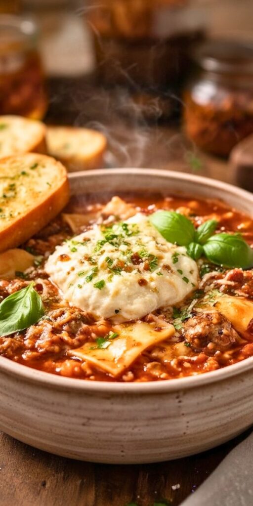Homemade Lasagna Soup Recipe