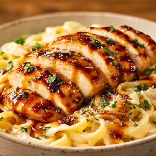 Hot Honey Balsamic Chicken Alfredo Recipe For Dinner