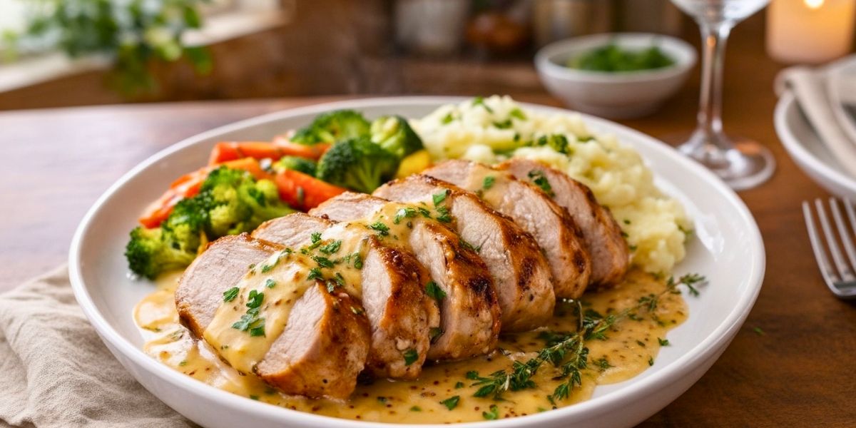 Irresistibly Juicy Pork Tenderloin with Dijon Cream Sauce