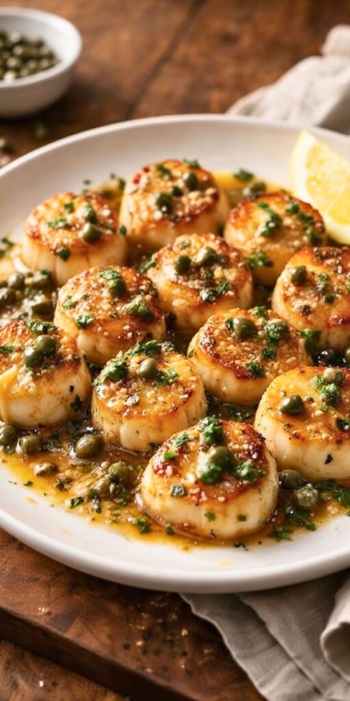 Perfect Pan-Seared Scallops with Brown Butter and Capers Recipe