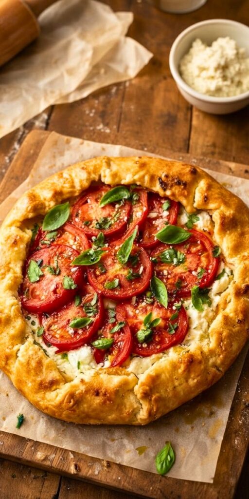 Perfectly Irresistible Rustic Tomato & Ricotta Galette Recipe