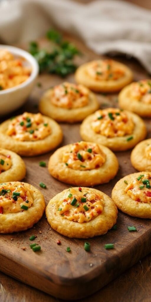 Pimento Cheese Thumbprint Crackers Recipe