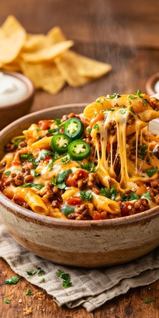 Quick Crockpot Taco Pasta Recipe