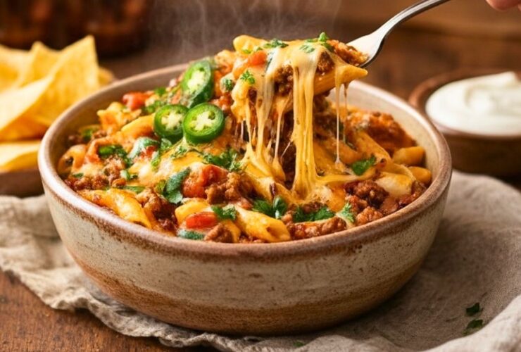 Quick Crockpot Taco Pasta Recipe