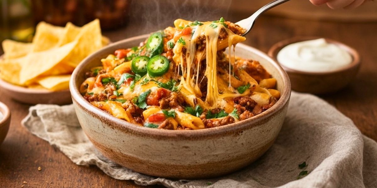 Quick Crockpot Taco Pasta Recipe