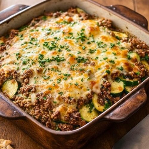 Satisfy Your Cravings with Ground Beef Zucchini Casserole