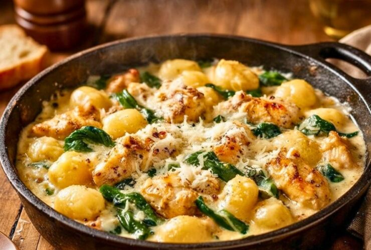 Savory Garlic Chicken and Gnocchi Skillet Recipe