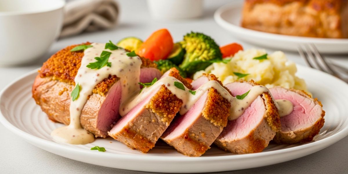 Savory Oven-Baked Pork Tenderloin with Dijon Cream Sauce