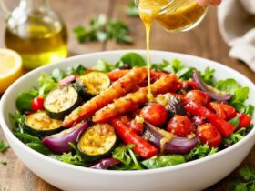 Spring Salad with Roasted Veggies and Mustard Vinaigrette Bliss Recipe