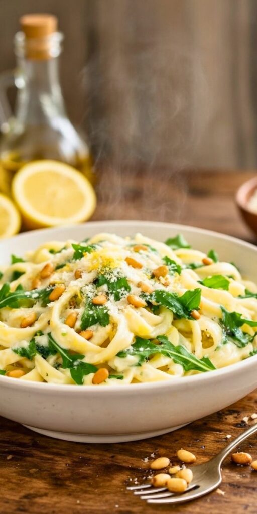 Stanley Tucci’s Creamy Lemon Ricotta Pasta with Arugula Recipe