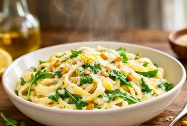 Stanley Tucci’s Creamy Lemon Ricotta Pasta with Arugula Recipe