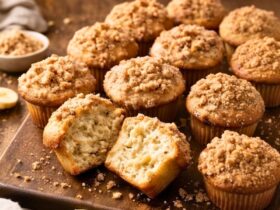 Tasty Coffee-Cake Banana Muffins with Streusel Recipe