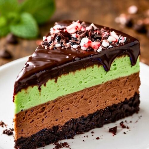The Best Mint Chocolate Fudge Cheesecake Cake Recipe