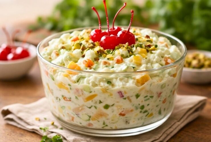 Traditional Watergate Fruit Salad with Pistachios Recipe