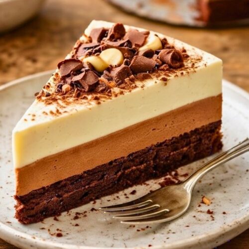 Triple Chocolate Mousse Cake Recipe