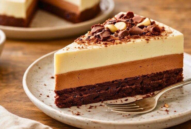 Triple Chocolate Mousse Cake Recipe