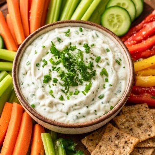 Whipped High Protein Cottage Cheese Ranch Dip Recipe